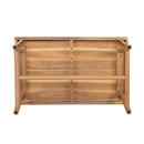 Patio Acacia Wood Chat Set, Club Chair + Coffee Table with Water-resistant Cushion by HouseOfZazla