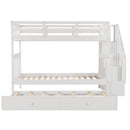 Stairway Bunk Bed With Storage And Guard Rail For Bedroom by Unique Piece Furniture
