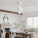 52" Ceiling Fan Without Light with Remote Control and Reversible DC Motor by HouseOfZazla