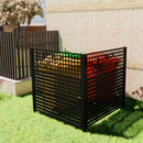 W48" x H47.3" Metal Privacy Screen with Rose Design by HouseOfZazla