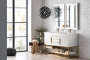 James Martin Columbia 59" Double Bathroom Vanity, Glossy White