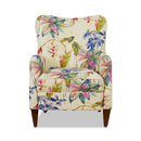 Paradise Upholstered Arm Chair, Off-White/Floral Printed On Cotton