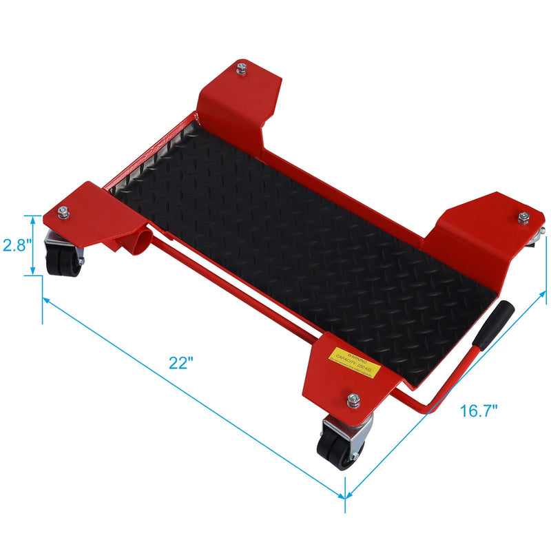 Metal Motorcycle Center Stand Move Dolly For Easy Bike Moving - Red, photo 2 of 10