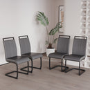 Modern Dining Chairs With High Back Upholstered Design Metal Legs by HouseOfZazla