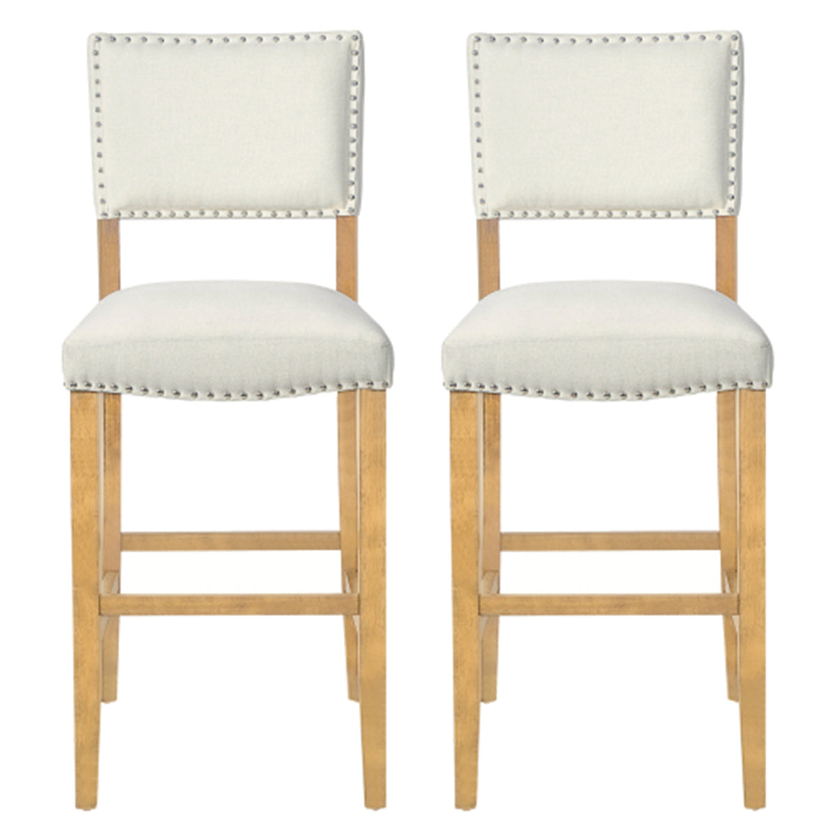 Barstools With Rivet Decoration - Set of 2, photo 2 of 10