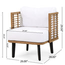 Outdoor Wicker Club Chair with Water Resistant Cushion - Brown by HouseOfZazla