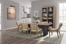 Double Pedestal Table Latte - Light Brown by HouseOfZazla