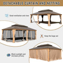 14x22FT Hardtop Gazebo with Galvanized Steel Double Roof by HouseOfZazla