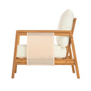 Outdoor Club Chair, Acacia Wood Frame with Textilene Accents by HouseOfZazla
