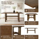 Modern Wooden Dining Table for 4 to 6 People by HouseOfZazla