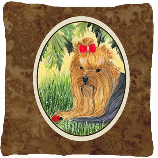 Yorkie Decorative   Canvas Fabric Pillow