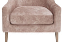 Hi Back Accent Chair - Light Brown by HouseOfZazla