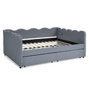 Queen Size Cozy Gingham Daybed with Two Storage Drawers and USB Port by HouseOfZazla