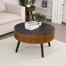 Round Coffee Table With Storage Function For Living Rooms by HouseOfZazla