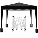 10'X10' Folding Canopy With 4 Removable Sidewalls Outdoor Event Shelter UPF 50+ Gazebo Portable Tents For Parties Beach Camping Wedding Ez Pop Up Canopy 4 Pieces Weight Bag + Carry Bag by HouseOfZazla