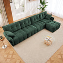 Sofa Set With Ottoman And Pillows, Textured, High Resilience Cushions by HouseOfZazla