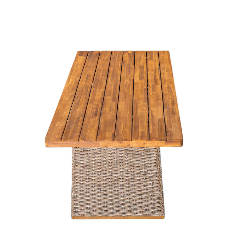 Outdoor Acacia Wood Dining Table, Teak Finish, photo 4 of 10