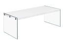 Coffee Table Rectangular For Living Room Clear Tempered Glass by HouseOfZazla