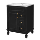 Bathroom Vanity With Sink, Compact Cabinet & 2 Drawers And Adjustable Shelf by HouseOfZazla