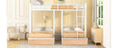 Triple Bunk Bed With Drawers And Guardrails by HouseOfZazla