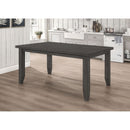 Dexter - Rectangular Plank Top Dining Table - Dark Gray by HouseOfZazla