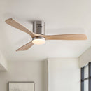 Low Profile Flush Mount Intergrated LED Ceiling Fan With Light And Silent Reversible Motor by HouseOfZazla