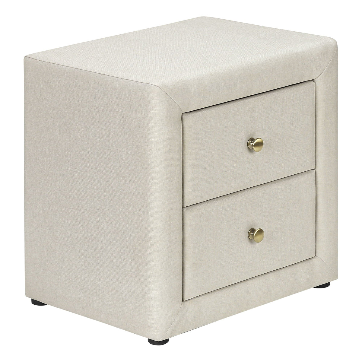Nightstand, Storage Drawer Versatile Use, Upholstered, Transitional, photo 6 of 33