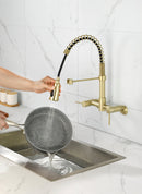 3 Functions Wall Mounted Bridge Kitchen Faucet