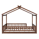 Bed House Bed Frame With Fence by HouseOfZazla