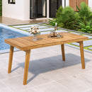 Outdoor Dining Table With Slatted Top by HouseOfZazla