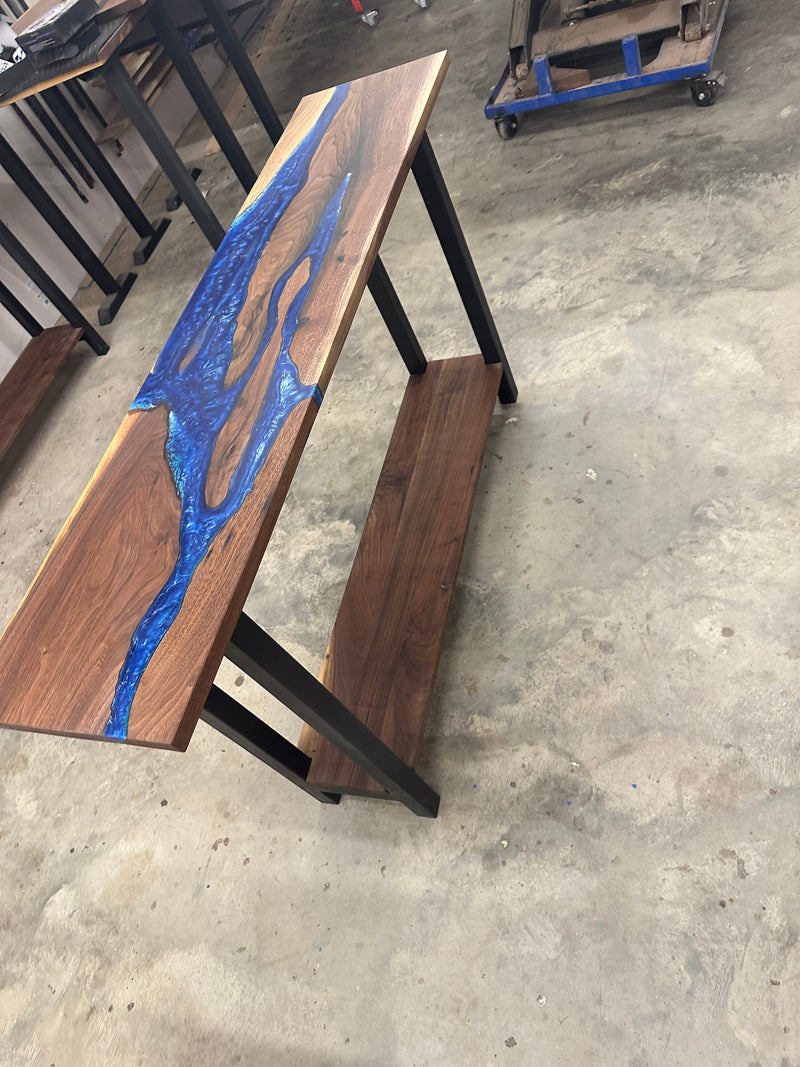 Walnut river console/sofa table, photo 3 of 4