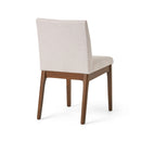 Dining Chairs with Upholstered Seat and Backrest (Set of 2) - Light Beige / Walnut by HouseOfZazla