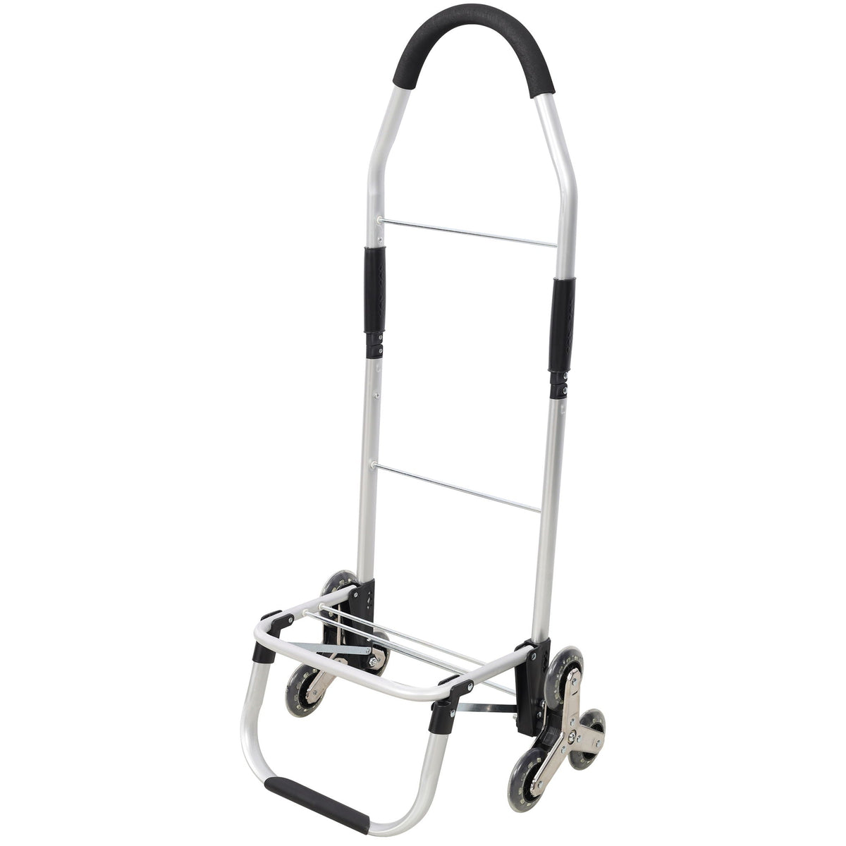 Foldable Shopping Stair Trolley With Triangular Wheels And Removable Waterproof Bag - Black, photo 2 of 19