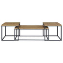 Straden 3-piece Engineered Wood Coffee Table Set Mango and Black