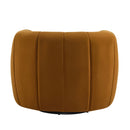 Serenizia - Upholstered Swivel Chair With Channel Tufted