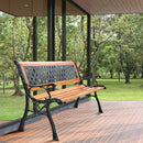 Outdoor Cast Iron Patio Bench by LJGDeals