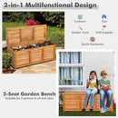 46 Gallon Acacia Wood Storage Bench Box for Patio Garden Deck by LJGDeals