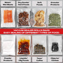 100 Count 11x16 Vacuum Sealer Bags - Textured on Both Sides, 7.5 Mil Thickness