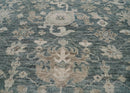 7' 11''x9' 8'' Slate, Gray Hand Knotted LoomBloom Muted Turkish Oushak  100% Wool Transitional Oriental Area Rug