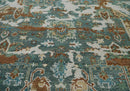 7' 10''x10' 1'' Hand Knotted LoomBloom Muted Turkish Oushak 100% Wool Transitional Oriental Area Rug Beige, Rust Color