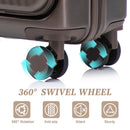14' & 20' ABS Spinner Wheel Luggage Set with Cosmetic Case