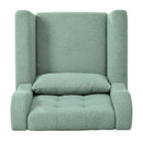 Modern Accent Chair, Teddy Fabric Living Room Chairs Comfy Reading Chair, Mid Century Accent Chair, Lounge Arm Chairs Armchair For Living Room Bedroom - Light Green by HouseOfZazla