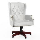 330LBS Executive Office Chair, Ergonomic Design High Back Reclining Comfortable Desk Chair - White