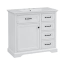 36" Bathroom Vanity With Sink, 2 Tip-Out Drawers, Soft Close Hinges by HouseOfZazla