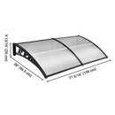 Yescom Door & Window Poly Awning Canopy 80"x40"