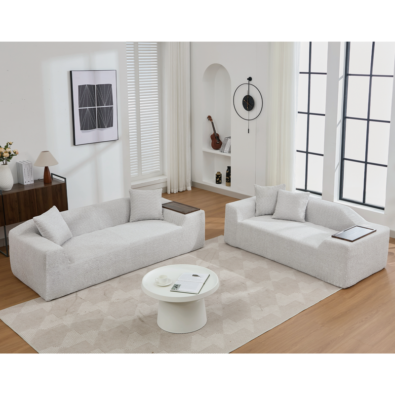 2 Piece Boucle Cloud Sofa Set, photo 8 of 10