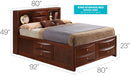 Modern Design Storage Bed With Bookcase Headboard by HouseOfZazla