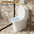 Elegant One Piece Toilet With Tornado Dual Flush, Siphonic S Trap 12", Soft Close Seat, Dual Flush, Ada Height, Glossy - Gloss White by HouseOfZazla