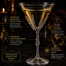 Stemmed Skeleton Martini Glasses Set of 2