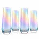 Iridescent Luster Pearl Radiance Set of 4 Wine Glasses 10oz